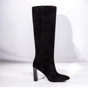 🌻NEW w/tag Paige Carmen Tall Black Suede Knee High Boots Women's Size 6